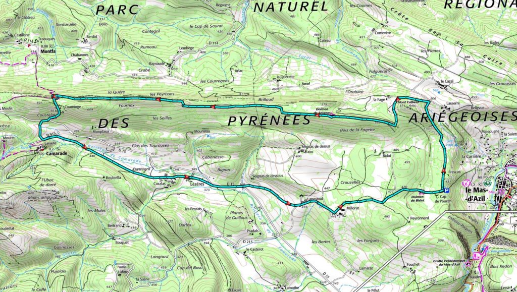 Mapa - Ariège préhistorique Mas-dAzil
